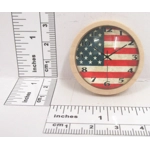 Dolls House Clock USA Flag Miniature Wall Decor 1:12 Scale