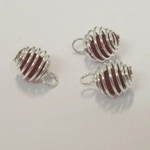 Dolls House Christmas Tree Decorations 12 Red Silver Miniature Baubles and Stars 1:12th Scale