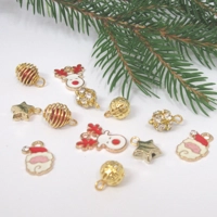 Dolls House Christmas Tree Decorations 12 Red Gold Miniatu..