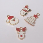 Dolls House Christmas Tree Decorations 12 Red White Gold Miniature Baubles & Trinkets 1:12th Scale