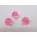 Dolls House Christmas Tree Decorations 12 Pink Silver Baubles 1:12th Scale Miniature Ornaments