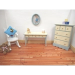 Dolls House Peter Rabbit Picture Miniature Oval Frame Blue 1:12 Scale Nursery Wall Decor