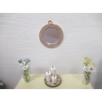 Dolls House Mirror Gold Colour Decorated Frame 1:12th Scale Miniature Accessory