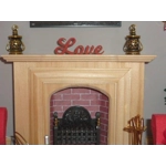 Dolls House Love Word Red 12th Scale Miniature Bedroom Lounge Decor