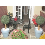 Dolls House Topiary 2 Handmade Miniature Trees in Duck Egg Blue Colour Terracotta Pots 1:12th Scale