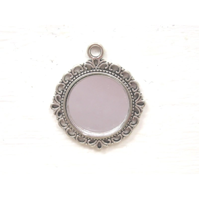 Dolls House Mirror in a Silver Colour Frame 1:12th Scale Miniature Wall Decor Accessories