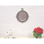 Dolls House Mirror in a Silver Colour Frame 1:12th Scale Miniature Wall Decor Accessories