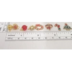 Dolls House Christmas Tree Decorations 12 Red and Gold Miniature Baubles and Trinkets 1:12th Scale