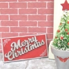 Dolls House Decoration Merry Christmas Sign Red Silver 1:12th Scale Xmas Miniature