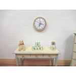 Dolls House Nursery Clock in a Wooden Frame Peter Rabbit Miniature Nursery Wall Decor 1:12th Scale