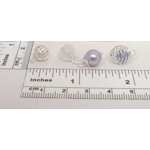 Dolls House Christmas Tree Decorations 12 Lilac and Silver Miniature Baubles 1:12th Scale