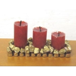 Dolls House Candles Red and Gold Miniature Xmas Decoration 1:12 Scale