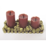 Dolls House Candles Red and Gold Miniature Xmas Decoration 1:12 Scale