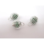 Dolls House Christmas Tree Decorations 12 Green Silver Baubles Miniature Ornaments 1:12th Scale