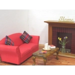 Dolls House Tartan Cushion Miniature Plaid Throw Pillow Handmade 1:12 Scale Accessory