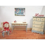 Dolls House Perfume Bottles Red & Silver with Tray Dressing Table Miniature Ornament 1:12th Scale