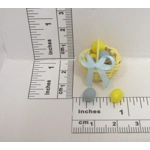 Dolls House Easter Basket with 6 Yellow & Blue Hand Painted Miniature Eggs 1:12th Scale