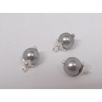 Dolls House Christmas Tree Decorations 12 Silver Coloured Baubles Miniature Ornaments 1:12th Scale