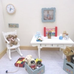 Dolls House Coat Rack Hooks Peter Rabbit Blue Nursery Miniature Clothes Robe Towel 1:12 Scale