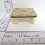Dolls House Table Roses Pattern Low Coffee Occasional Miniature Furniture 1:12 Scale