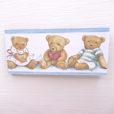 Dolls House Picture Teddy Bears Nursery Miniature Wall Decor 1:12 Scale