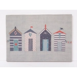 Dolls House Picture Beach Huts Miniature Wall Decor 1:12 Scale