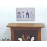Dolls House Picture Beach Huts Miniature Wall Decor 1:12 Scale