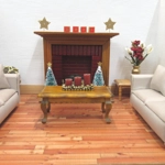 Dolls House Christmas Xmas Noel Word Blocks Red and Gold 1:12 Scale Decoration