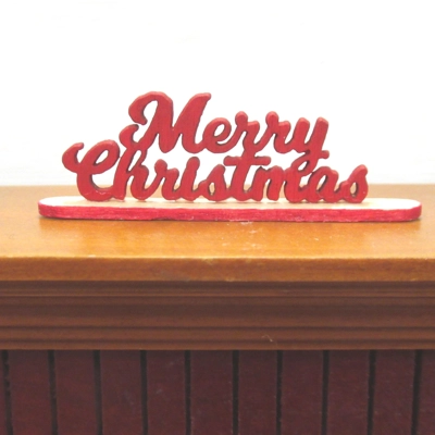 Dolls House Merry Christmas Ornament 1:12th Scale Miniature Xmas Decoration