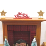Dolls House Merry Christmas Ornament 1:12th Scale Miniature Xmas Decoration