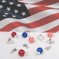 Dolls House 4th July Tree Ornaments 12 Miniature Baubles and Stars 1:12th Scale