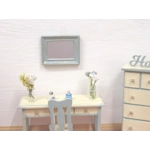 Dolls House Mirror Blue & Gold 1:12 Scale Miniature Wall Decor