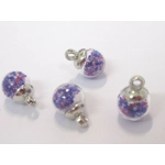 Dollhouse 4th July Tree Ornaments 4 Filled Glass Baubles 1:12th Scale Miniature Decorations