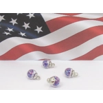 Dollhouse 4th July Tree Ornaments 4 Filled Glass Baubles 1:12th Scale Miniature Decorations