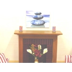 Dolls House Picture Blue Zen Stones 1:12 Scale Miniature