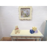 Dolls House Nursery Picture Winnie the Pooh Christopher Robin Framed 1:12 Scale Miniature
