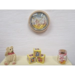 Dolls House Nursery Clock Winnie the Pooh Miniature Wall Decor 1:12th Scale