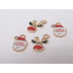 Dolls House Christmas Tree Decorations 12 Red & Gold Miniature Baubles and Trinkets 1:12th Scale