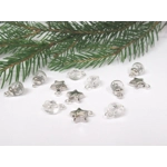 Dolls House Christmas Tree Decorations 12 Silver Coloured Miniature Stars & Baubles 1:12th Scale
