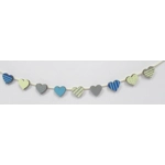 Dolls House Hearts Bunting Miniature Seaside Beach Hut Decoration 1:12 Scale