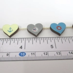 Dolls House Bunting 9 Decorated Hearts Miniature Seaside Beach House Decoration 1:12 Scale