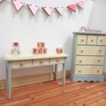 Dolls House Bunting 9 Pink Flags Nursery or Girls Bedroom Miniature Decor 1:12 Scale