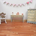 Dolls House Bunting 9 Pink Flags Nursery or Girls Bedroom Miniature Decor 1:12 Scale