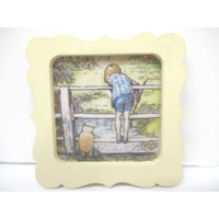 Dolls House Nursery Picture Winnie Pooh-Sticks Framed Wall..