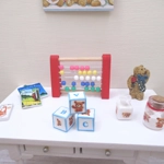 Dolls House Nursery Toy ABC Blocks Teddy set of 3 Blue Miniature Accessories 1:12 Scale