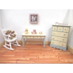 Dolls House Nursery Picture Hunca Munca Peter Rabbit Pink Frame 1:12 Scale