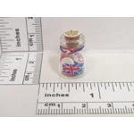 Dolls House Sweets and Glass Jar UK Flag Decal Red White and Blue Miniature Accessories 1:12th Scale