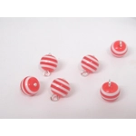 Dolls House Christmas Tree Decorations 12 Red White Miniature Baubles 1:12th Scale
