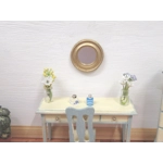 Dolls House Mirror Gold Colour Frame Miniature Wall Decor 1:12 Scale