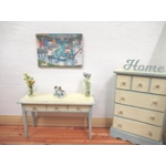 Dolls House Miniature Ornament Bottles and Silver Colour Tray Blue Flower Design 1:12th Scale